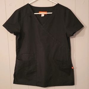 🌴 Orange Standard Brand Black Scrub Top 🖤